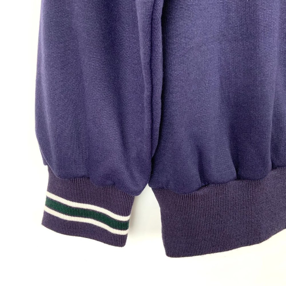 Vintage 90s Christian Dior Monsieur Quarter Button Navy Sporty Sweatshirt Sz L - Picture 7 of 16